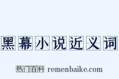 黑幕小说近义词是什么意思的图片